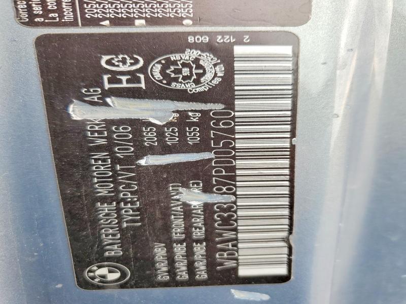 Продажа на аукционе авто 2007 Bmw 328, vin: WBAWC33587PD05760, номер лота: 55338566