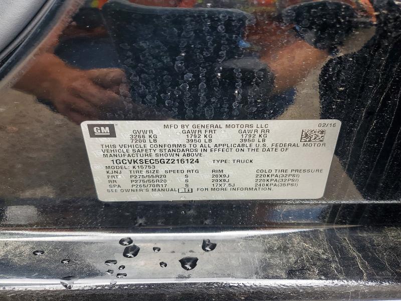 54851486 :رقم المزاد ، 1GCVKSEC5GZ216124 vin ، 2016 Chevrolet Silverado مزاد بيع