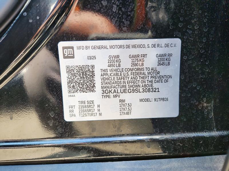 Aukcja sprzedaży 2025 Gmc Terrain, vin: 3GKALUEG9SL308321, numer aukcji: 54368036