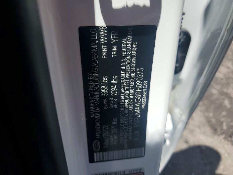 52539146 :رقم المزاد ، 5NPLM4AG8PH090273 vin ، 2023 Hyundai Elantra مزاد بيع