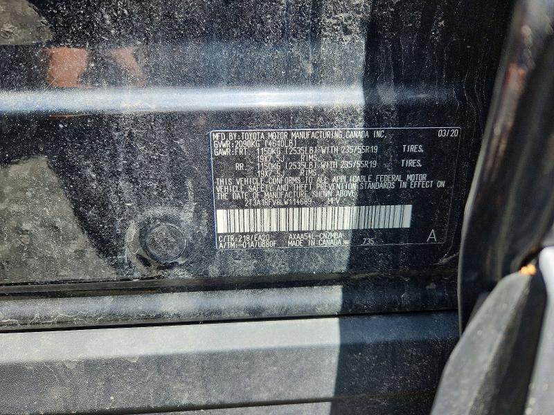 54711976 :رقم المزاد ، 2T3A1RFV8LW114689 vin ، 2020 Toyota Rav4 مزاد بيع