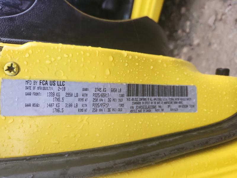 2018 Dodge Grand Caravan მანქანა იყიდება აუქციონზე, vin: 2C4RDGEG5JR223605, აუქციონის ნომერი: 52668076