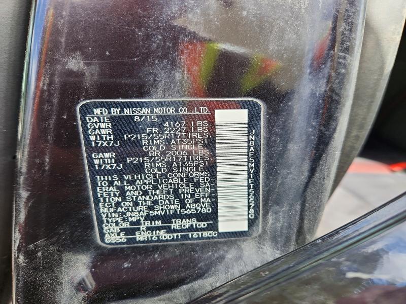52903016 :رقم المزاد ، JN8AF5MV1FT565780 vin ، 2015 Nissan Juke مزاد بيع