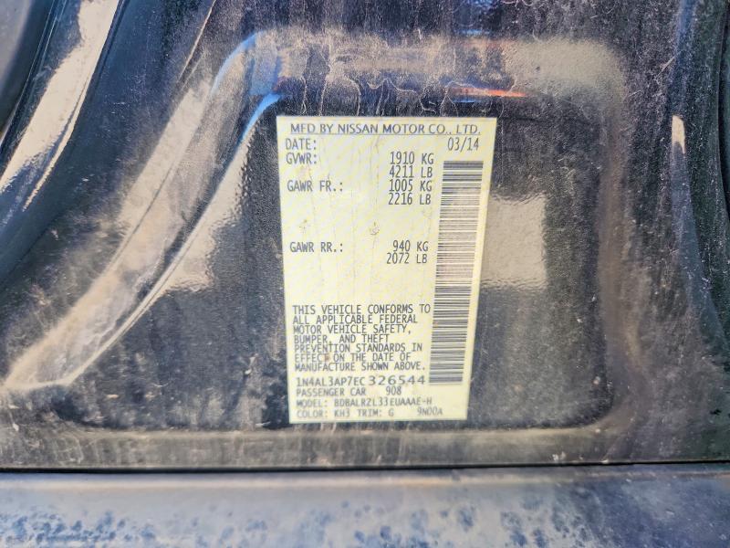 2014 Nissan Altima მანქანა იყიდება აუქციონზე, vin: 1N4AL3AP7EC326544, აუქციონის ნომერი: 52901576