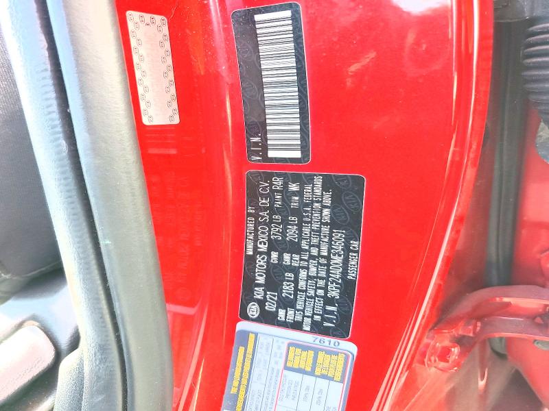 54398816 :رقم المزاد ، 3KPF24AD0ME346091 vin ، 2021 Kia Forte مزاد بيع