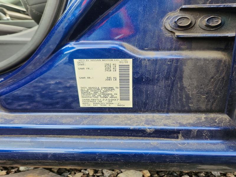 Aukcja sprzedaży 2020 Nissan Altima, vin: 1N4BL4BV7LC225007, numer aukcji: 52923706