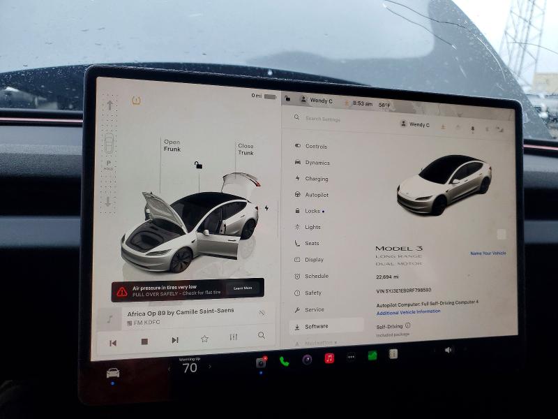 Продаж на аукціоні авто 2024 Tesla Model 3, vin: 5YJ3E1EB0RF798593, номер лоту: 52545026