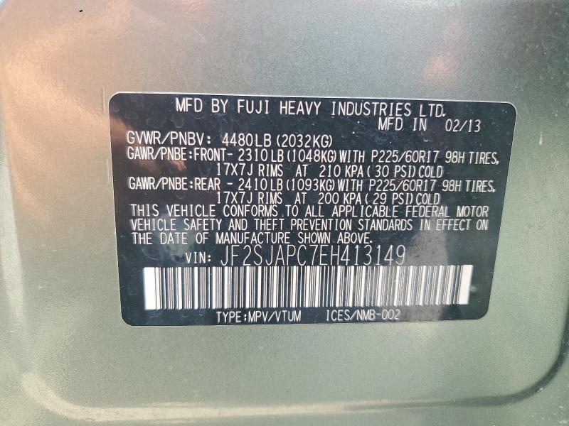 Aukcja sprzedaży 2014 Subaru Forester, vin: JF2SJAPC7EH413149, numer aukcji: 54393806