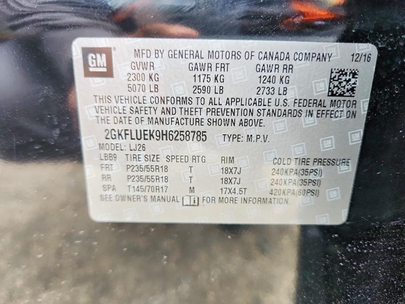 Продажа на аукционе авто 2017 Gmc Terrain, vin: 2GKFLUEK9H6258785, номер лота: 52167606