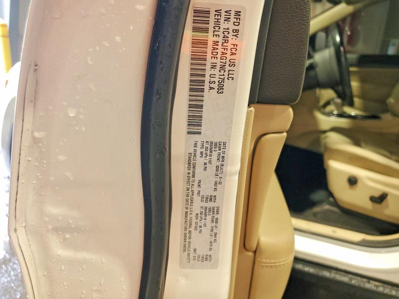 Продажа на аукционе авто 2022 Jeep Grand Cherokee, vin: 1C4RJFAG7NC175063, номер лота: 53727816