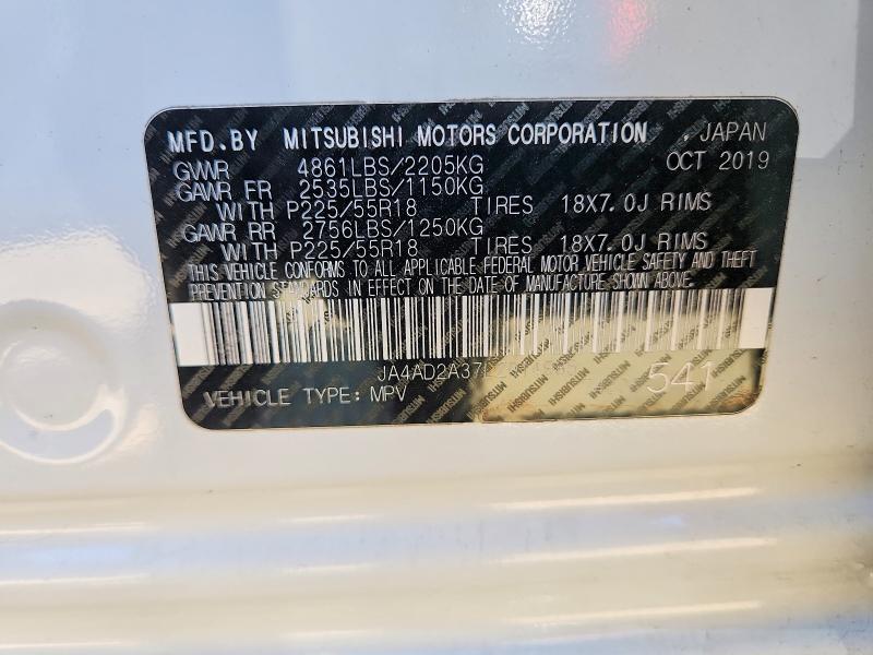 Aukcja sprzedaży 2020 Mitsubishi Outlander, vin: JA4AD2A37LZ014985, numer aukcji: 53271116