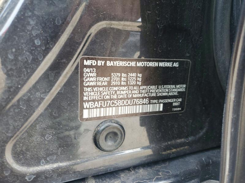 Продаж на аукціоні авто 2013 Bmw 535, vin: WBAFU7C58DDU76846, номер лоту: 54074326