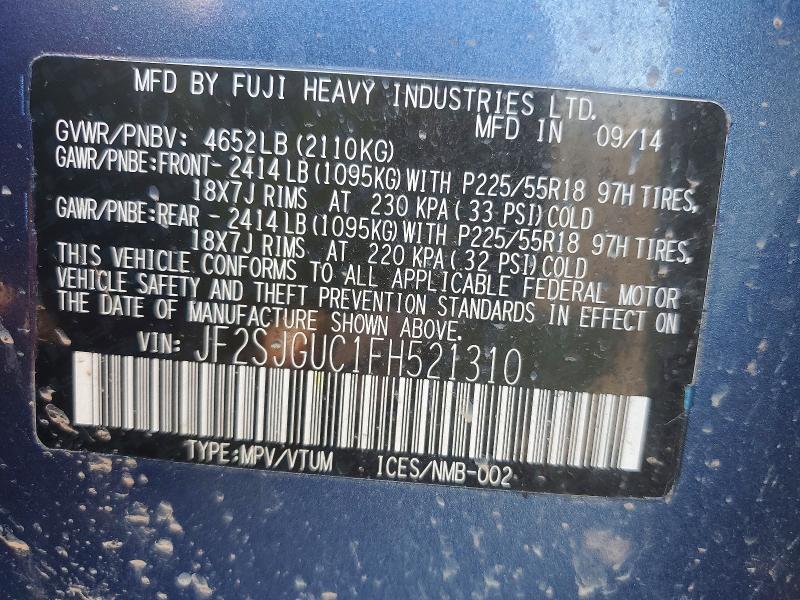 Aukcja sprzedaży 2025 Subaru Forester, vin: JF2SJGUC1FH521310, numer aukcji: 53088806