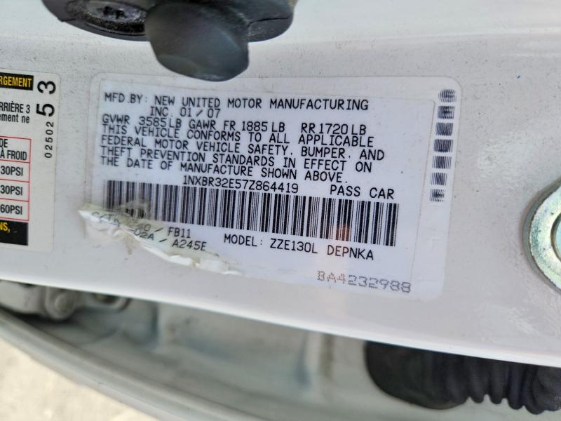 54873236 :رقم المزاد ، 1NXBR32E57Z864419 vin ، 2007 Toyota Corolla مزاد بيع