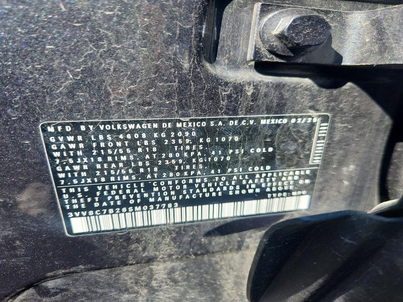 55109776 :رقم المزاد ، 3VV8C7B26SM037783 vin ، 2025 Volkswagen Taos مزاد بيع