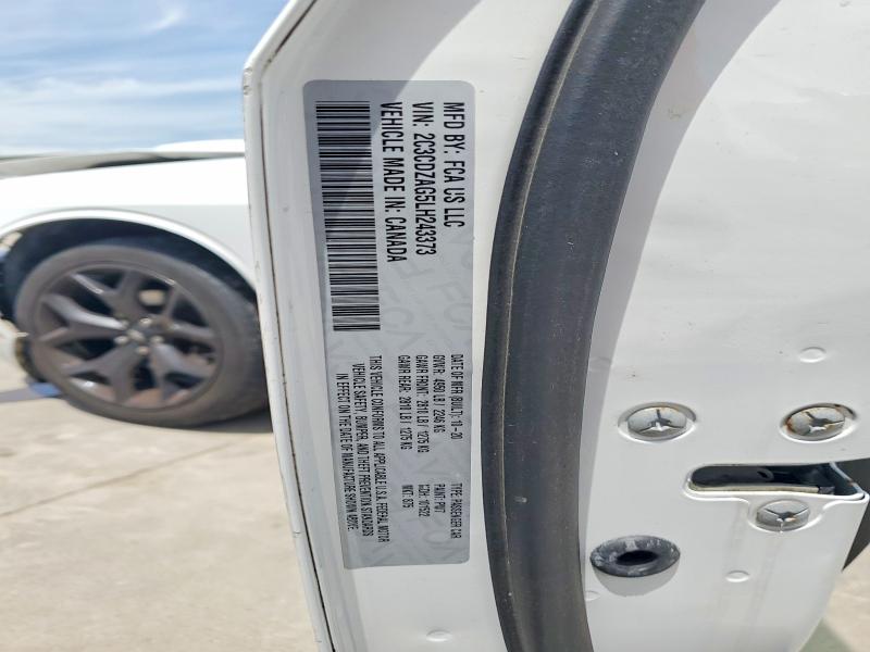 2020 Dodge Challenger მანქანა იყიდება აუქციონზე, vin: 2C3CDZAG5LH243373, აუქციონის ნომერი: 52229286