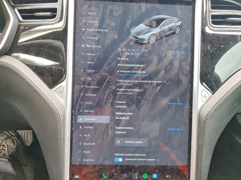 Aukcja sprzedaży 2015 Tesla Model S, vin: 5YJSA1E25FF118450, numer aukcji: 54174116