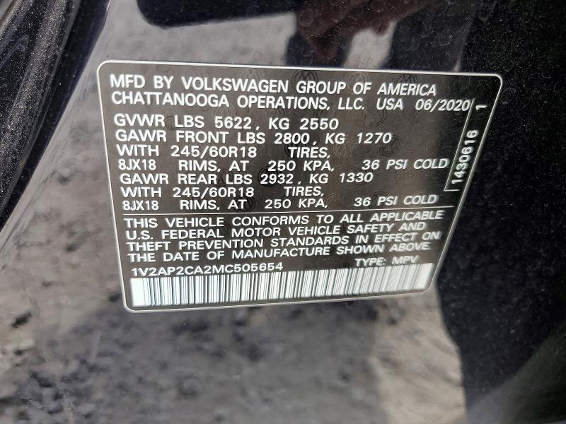 Продаж на аукціоні авто 2021 Volkswagen Atlas, vin: 1V2AP2CA2MC505654, номер лоту: 54276396