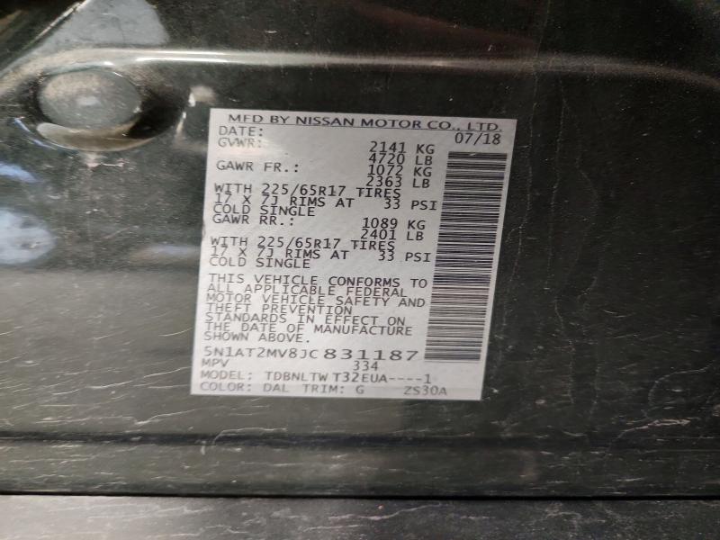 Продажа на аукционе авто 2018 Nissan Rogue, vin: 5N1AT2MV8JC831187, номер лота: 54286586