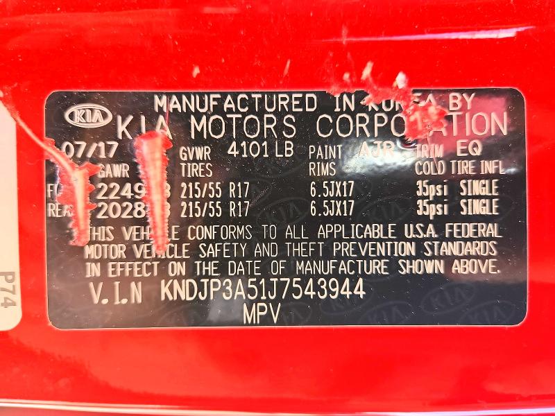 Auction sale of the 2018 Kia Soul, vin: KNDJP3A51J7543944, lot number: 52475356