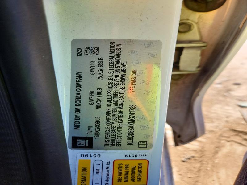 2021 Chevrolet Spark მანქანა იყიდება აუქციონზე, vin: KL8CD6SAXMC741733, აუქციონის ნომერი: 52682046