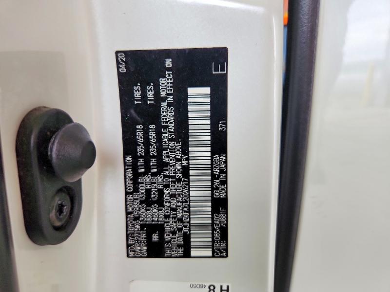 Aukcja sprzedaży 2020 Lexus Rx, vin: JTJHZKFA7L2026217, numer aukcji: 55277986