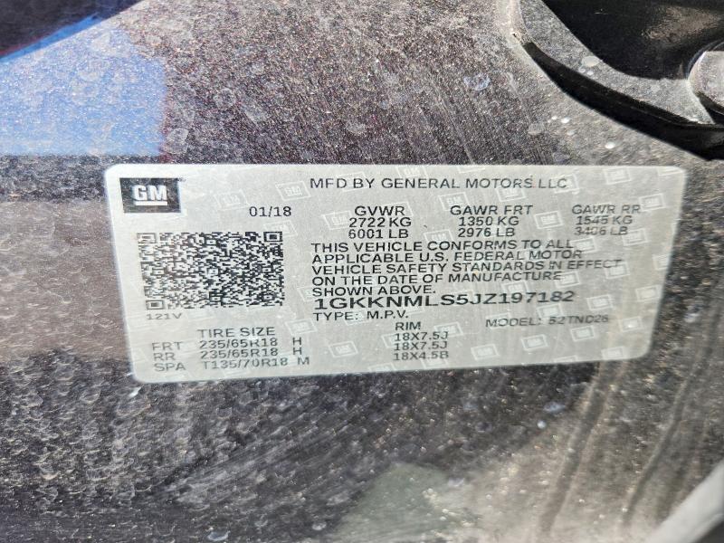Продаж на аукціоні авто 2018 Gmc Acadia, vin: 1GKKNMLS5JZ197182, номер лоту: 51920076
