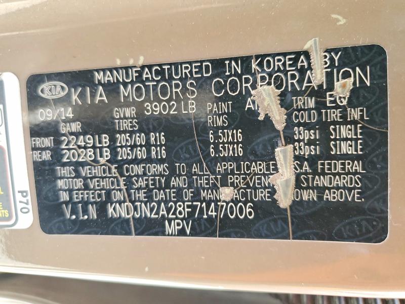 Продажа на аукционе авто 2015 Kia Soul, vin: KNDJN2A28F7147006, номер лота: 53179406