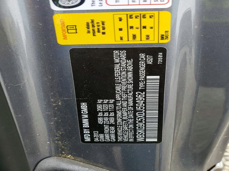 Auction sale of the 2013 Bmw M3, vin: WBSKG9C5XDJ594962, lot number: 51953016
