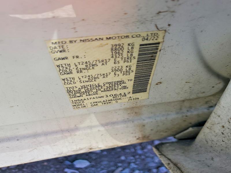 Aukcja sprzedaży 2022 Nissan Titan Xd, vin: 1N6AA1FA5NN106412, numer aukcji: 53258776