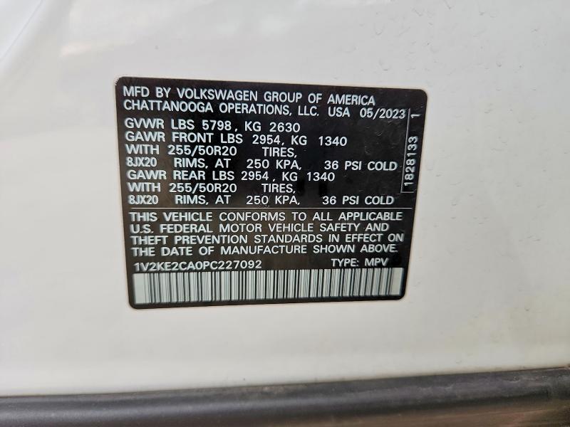 Продажа на аукционе авто 2023 Volkswagen Atlas Cross Sport, vin: 1V2KE2CA0PC227092, номер лота: 53750686