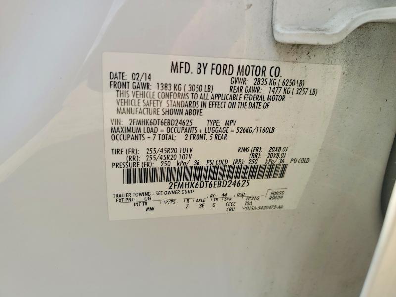 Aukcja sprzedaży 2014 Ford Flex, vin: 2FMHK6DT6EBD24625, numer aukcji: 55425856