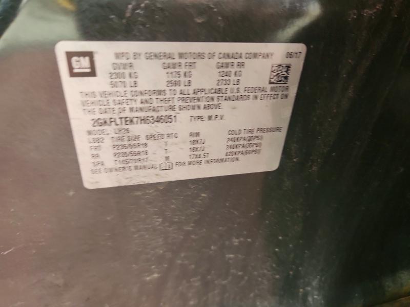Auction sale of the 2017 Gmc Terrain, vin: 2GKFLTEK7H6346051, lot number: 53580696