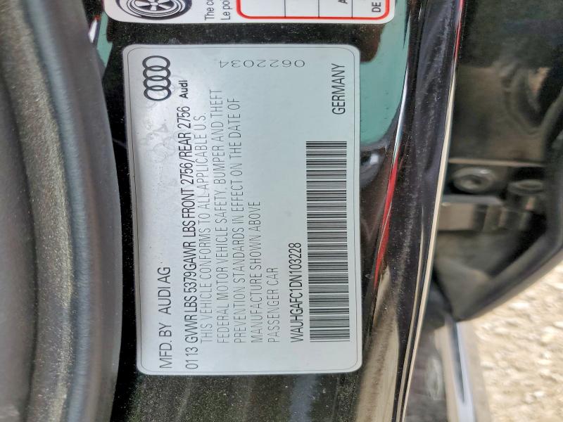 Aukcja sprzedaży 2013 Audi A6, vin: WAUHGAFC1DN103228, numer aukcji: 54612006