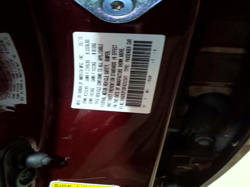 Продажа на аукционе авто 2015 Honda Accord, vin: 1HGCR2F39FA202047, номер лота: 53710786