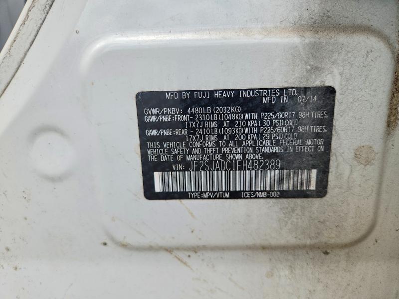 Aukcja sprzedaży 2015 Subaru Forester, vin: JF2SJADC1FH482389, numer aukcji: 54434916