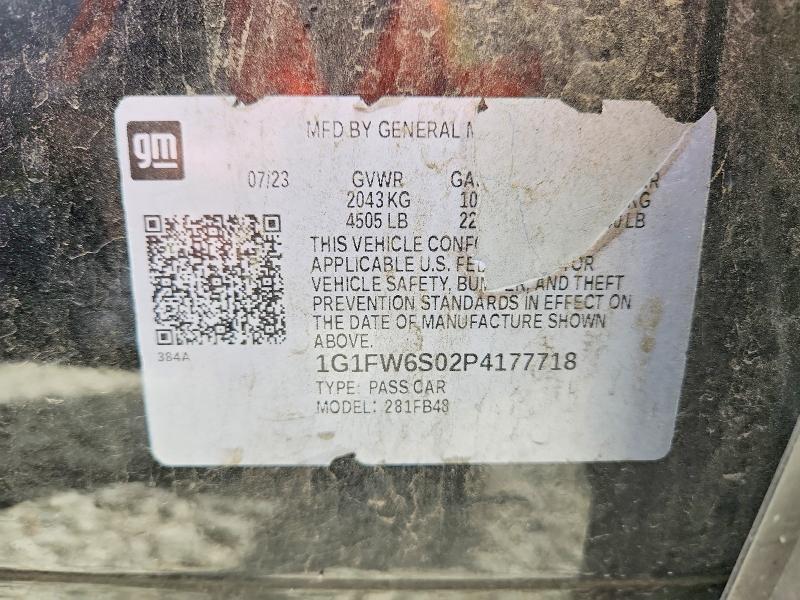 Aukcja sprzedaży 2023 Chevrolet Bolt Ev, vin: 1G1FW6S02P4177718, numer aukcji: 55015896