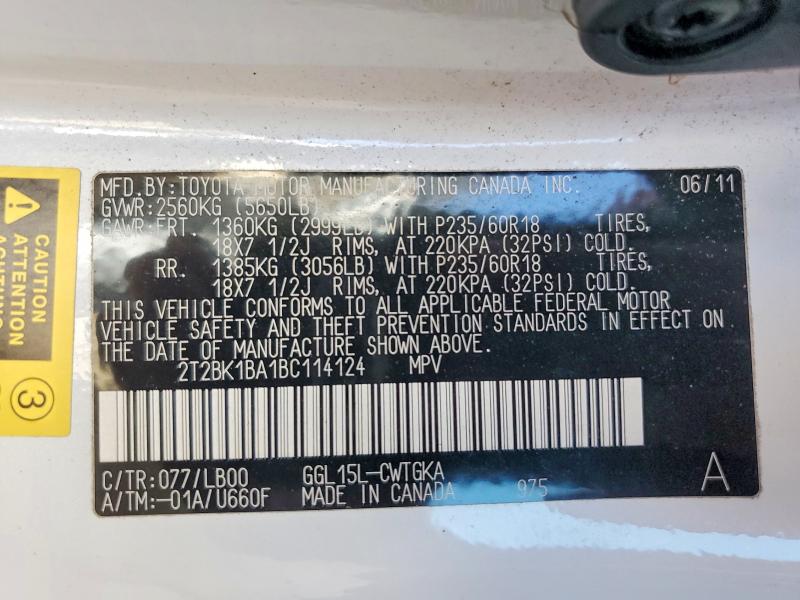 Продажа на аукционе авто 2011 Lexus Rx, vin: 2T2BK1BA1BC114124, номер лота: 52889936