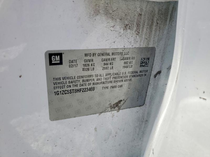 53123296 :رقم المزاد ، 1G1ZC5ST8HF223469 vin ، 2017 Chevrolet Malibu مزاد بيع