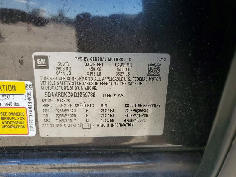 2013 Buick Enclave მანქანა იყიდება აუქციონზე, vin: 5GAKRCKDXDJ259788, აუქციონის ნომერი: 52422116