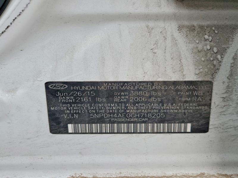 Продажа на аукционе авто 2016 Hyundai Elantra, vin: 5NPDH4AE0GH718205, номер лота: 52910546