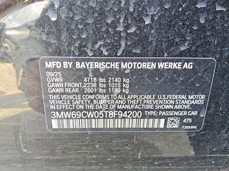 Aukcja sprzedaży 2026 Bmw 330i, vin: 3MW69CW05T8F94200, numer aukcji: 54612206