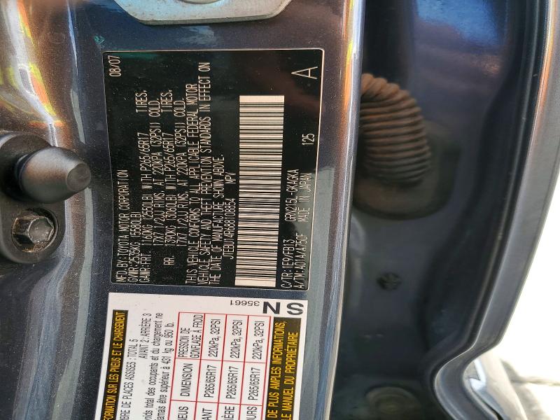 2008 Toyota 4runner მანქანა იყიდება აუქციონზე, vin: JTEBU14R688108854, აუქციონის ნომერი: 53916116