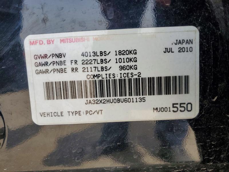 Продаж на аукціоні авто 2011 Mitsubishi Lancer, vin: JA32X2HU0BU601135, номер лоту: 53184976
