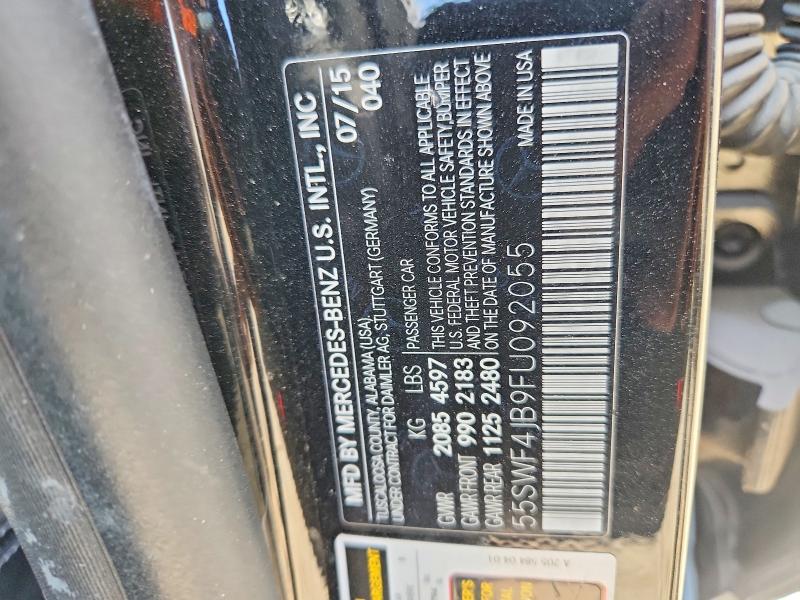 Aukcja sprzedaży 2015 Mercedes-benz C, vin: 55SWF4JB9FU092055, numer aukcji: 47476366