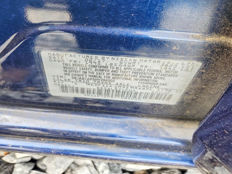 54738946 :رقم المزاد ، 3N1AB7AP8HY284002 vin ، 2017 Nissan Sentra مزاد بيع