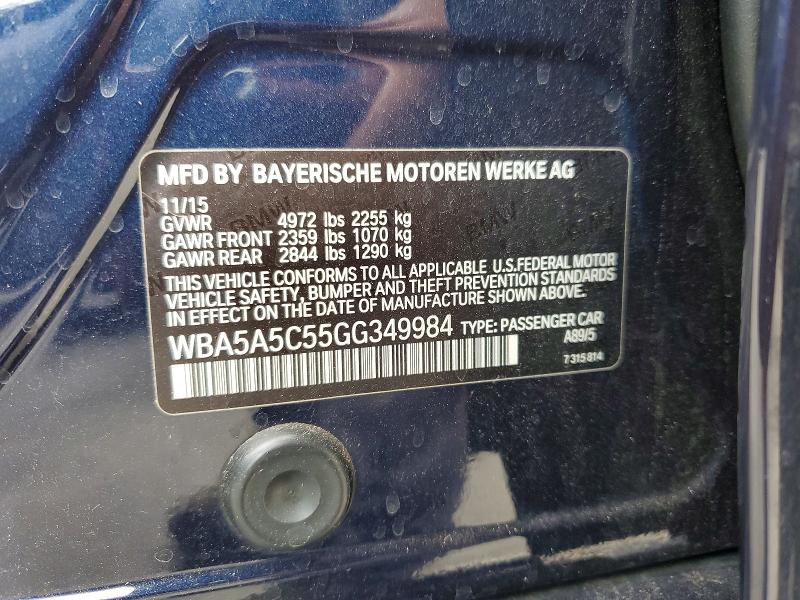 54890676 :رقم المزاد ، WBA5A5C55GG349984 vin ، 2016 Bmw 528 مزاد بيع