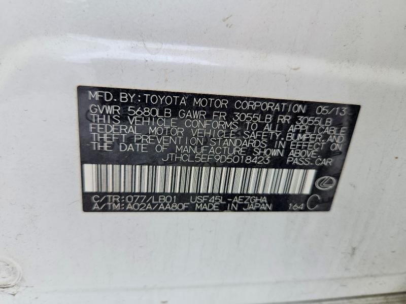 Продажа на аукционе авто 2013 Lexus Ls, vin: JTHCL5EF9D5018423, номер лота: 55167896