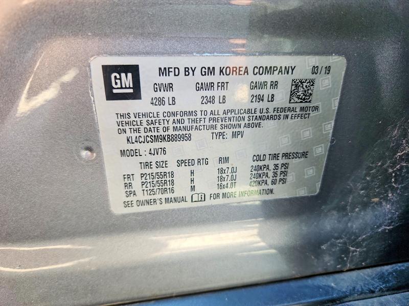 Продаж на аукціоні авто 2019 Buick Encore, vin: KL4CJCSM9KB889958, номер лоту: 53126616
