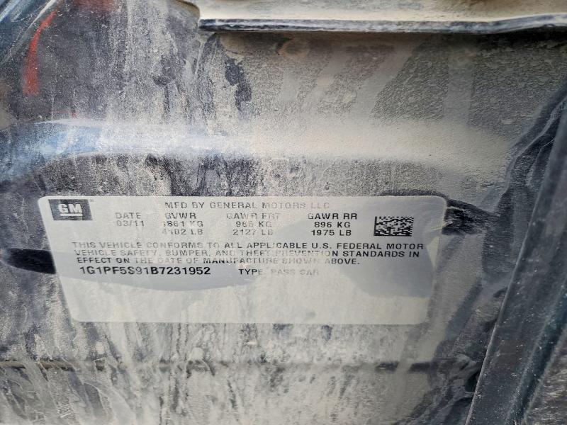 52583076 :رقم المزاد ، 1G1PF5S91B7231952 vin ، 2011 Chevrolet Cruze مزاد بيع